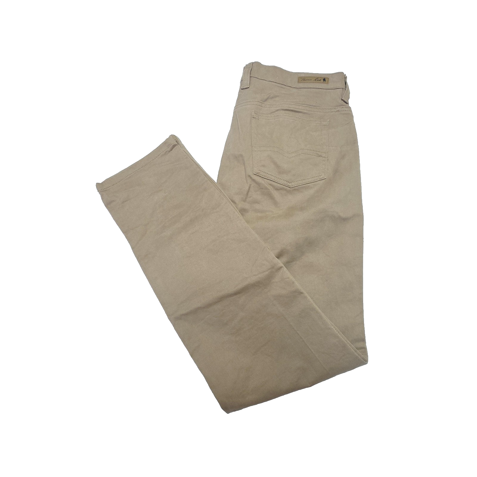 Thomas Cook Jeans Women's 14 L32 Beige Straight Stretch Denim Comfort Waistband