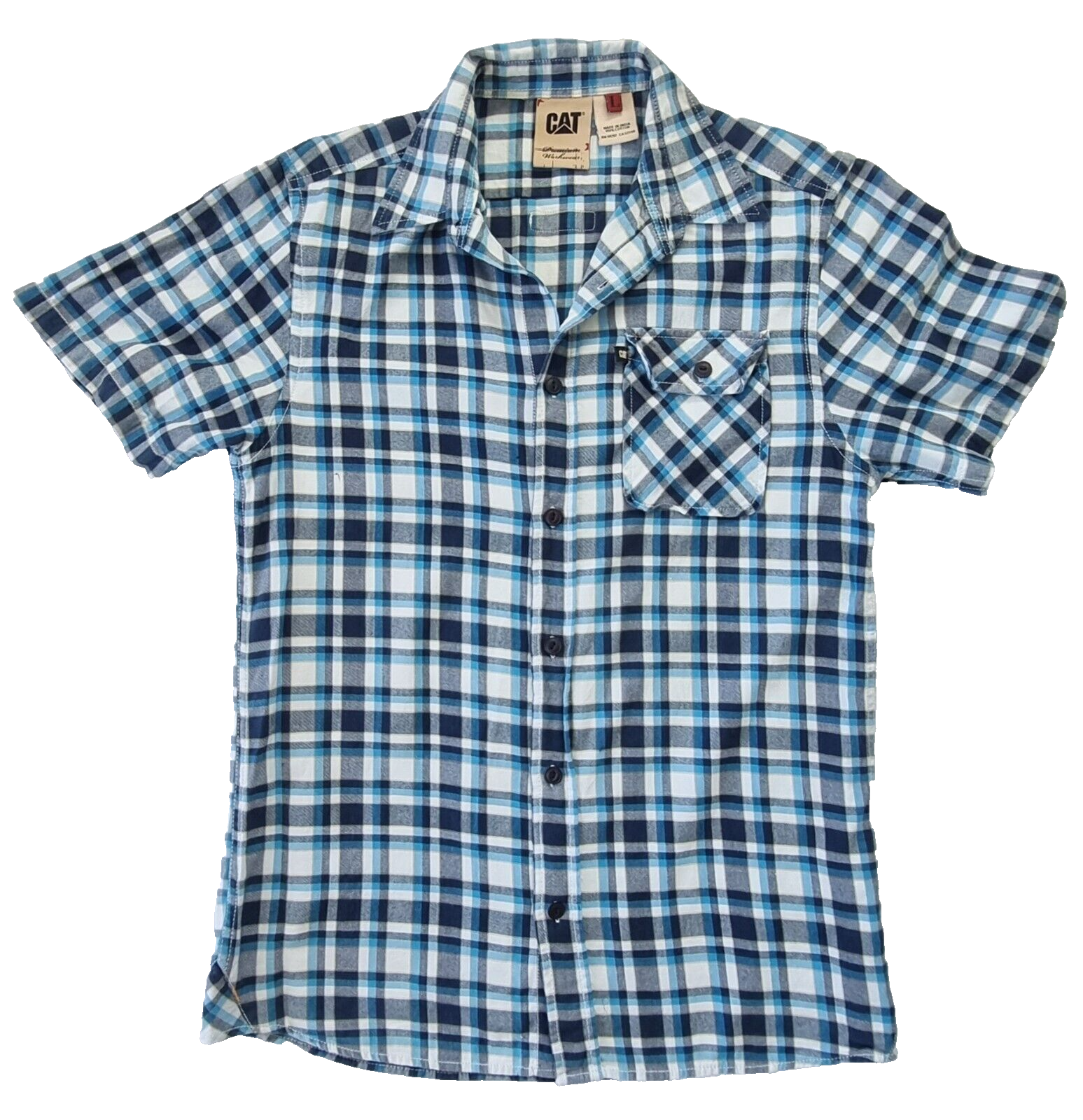 CAT premium Workwear Mens Short Sleeve Shirt Size L.