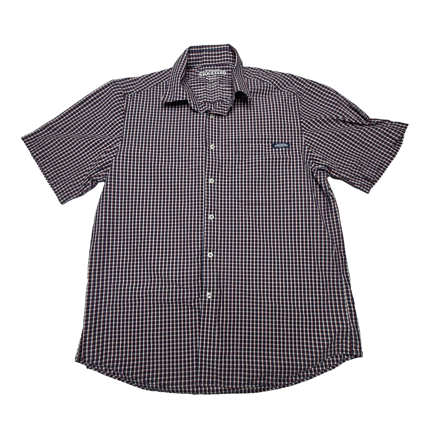 R.M. Williams Stockyard Shirt Mens L Multicolour Check Short Sleeve Western