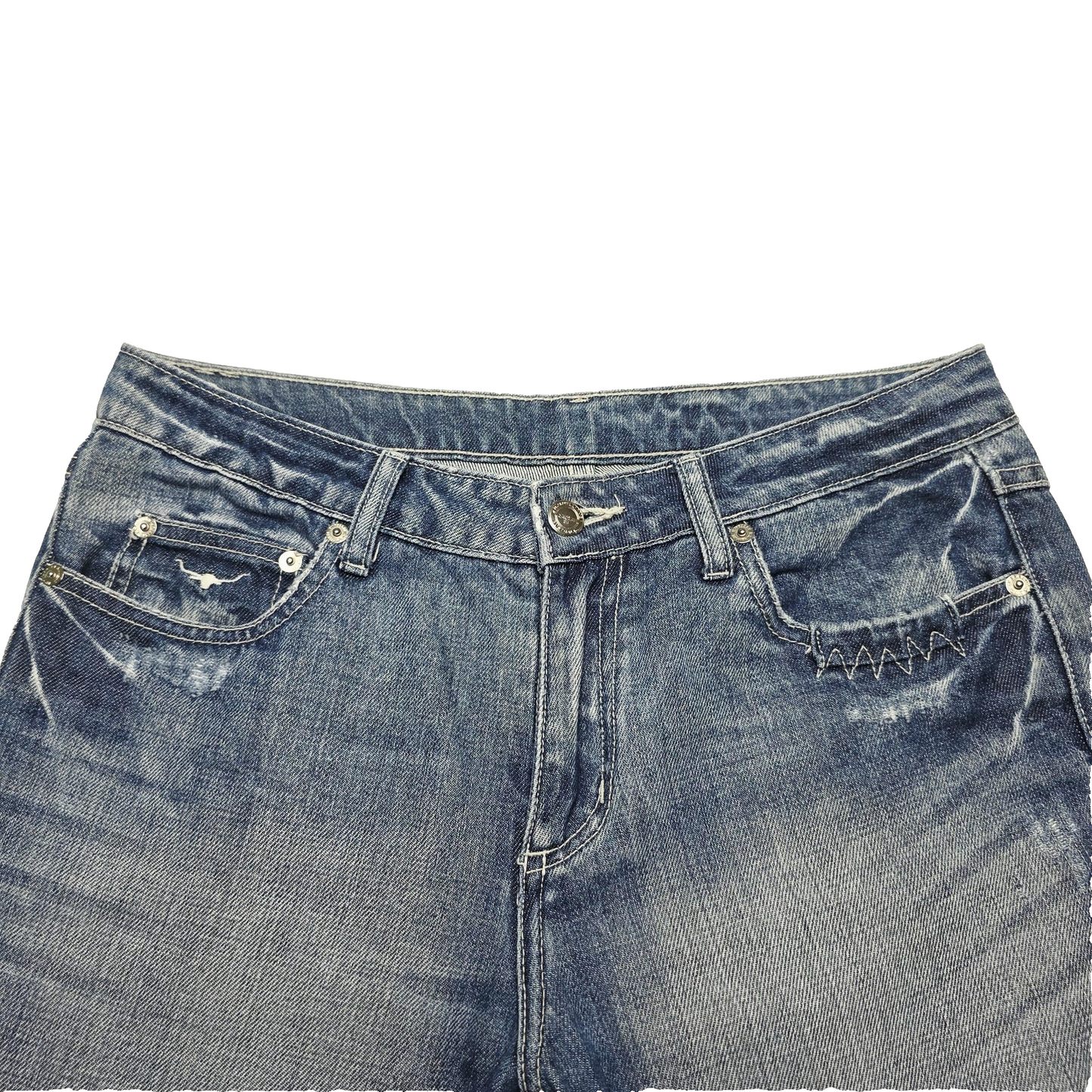 R.M. Williams Jeans Women's 10 Blue Straight Denim Distressed Medium Wash