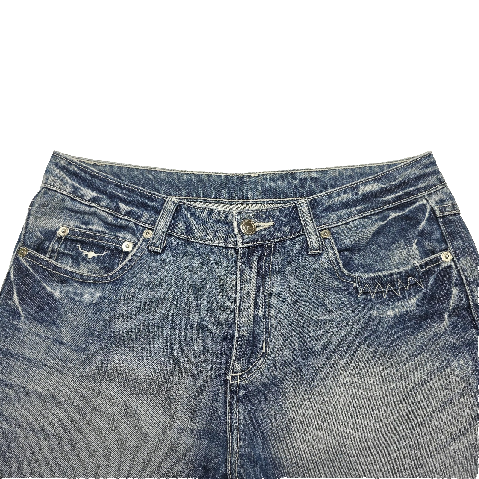 R.M. Williams Jeans Women's 10 Blue Straight Denim Distressed Medium Wash