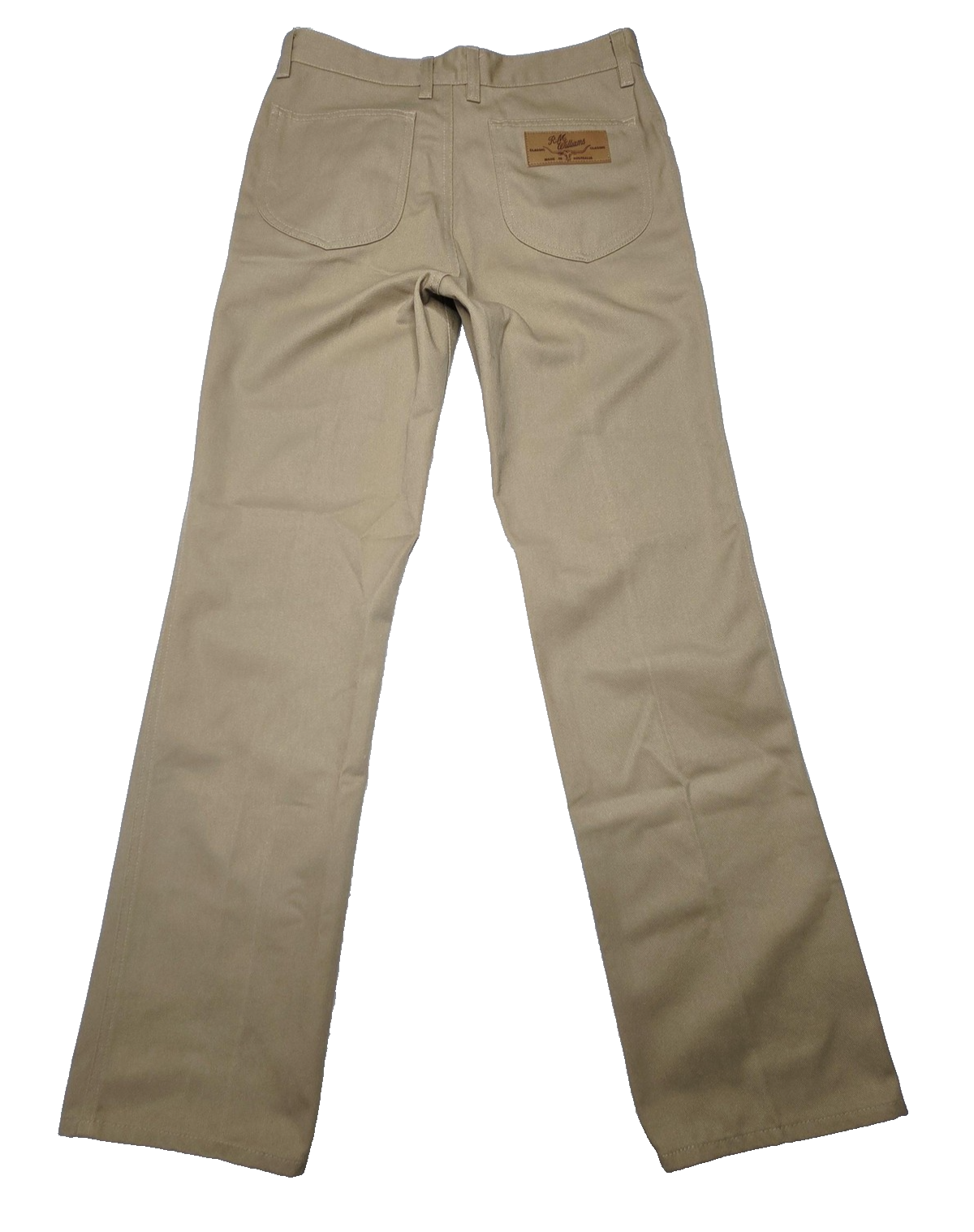 R.M. Williams Pants Men's 32R Beige Straight Classic Cotton Denim Workwear TJ191