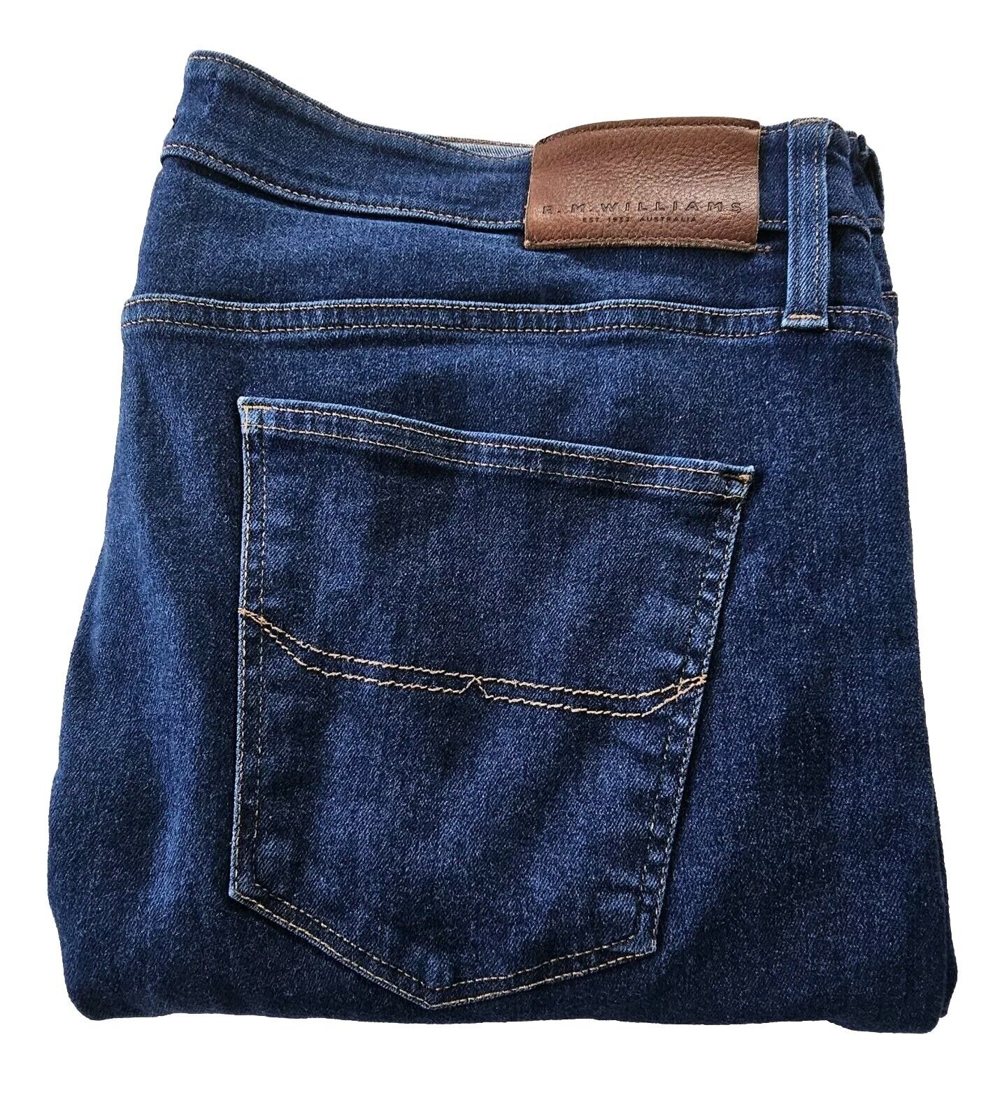 R.M. Williams Ramco Jeans Straight Leg Indigo Wash Dark Denim Mens Size 40x30