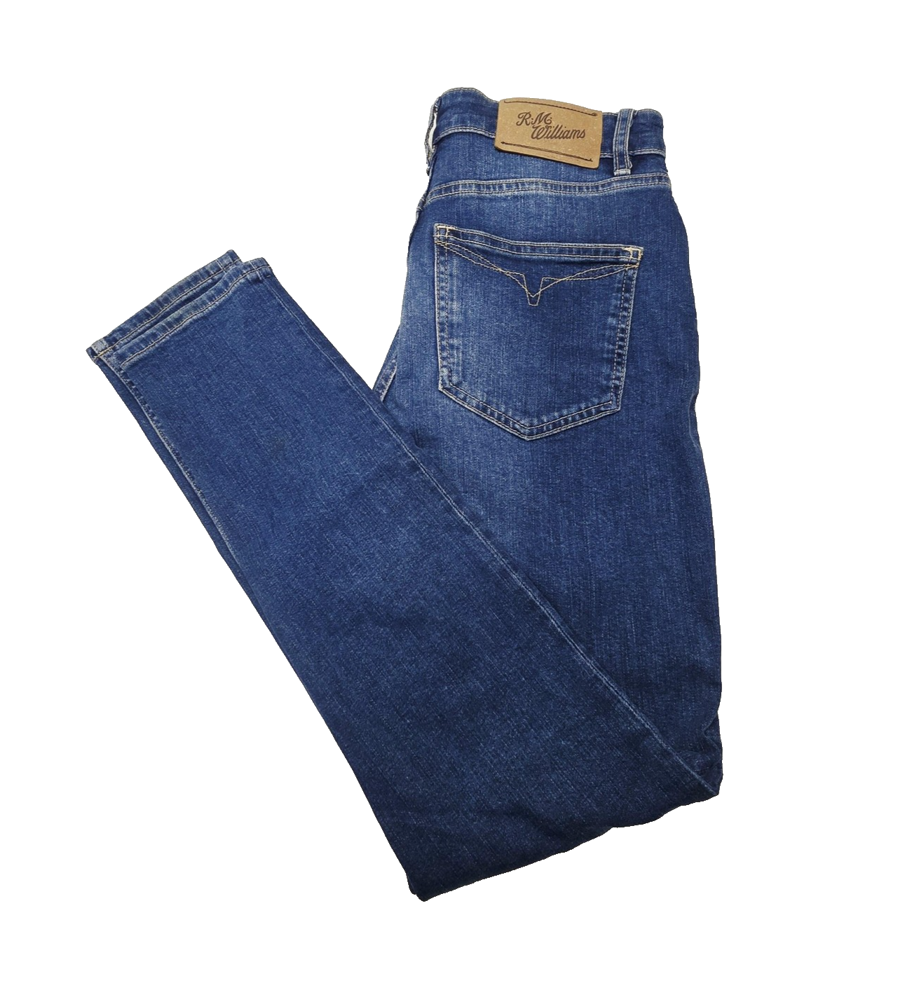 R.M. Williams Jeans Women's 28x30 Blue Skinny Slim Stretch Denim Pockets Logo
