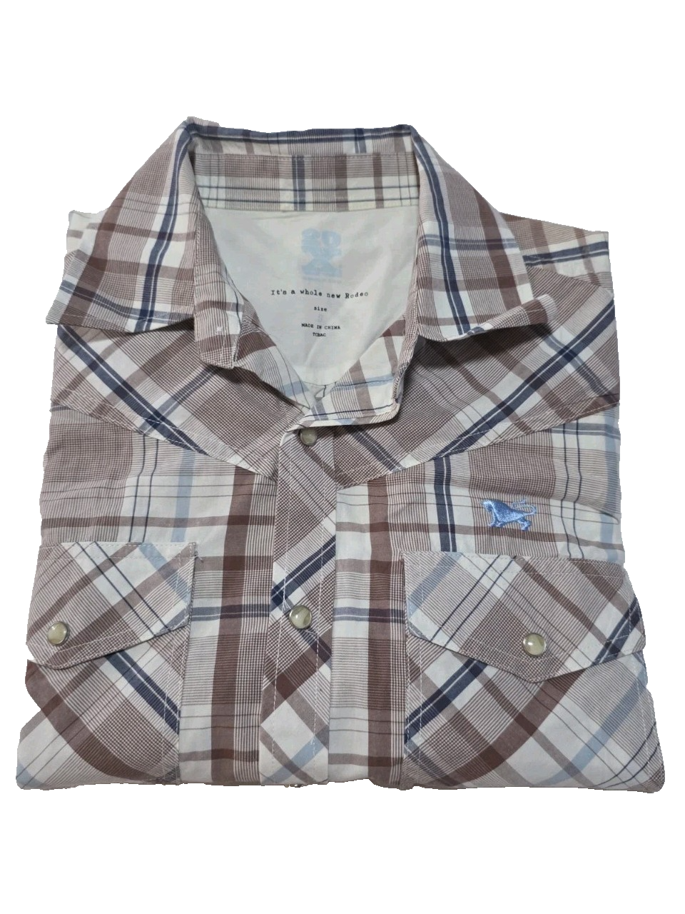 Wrangler 20X Western Rodeo Short Sleeve Shirt Men's Size S