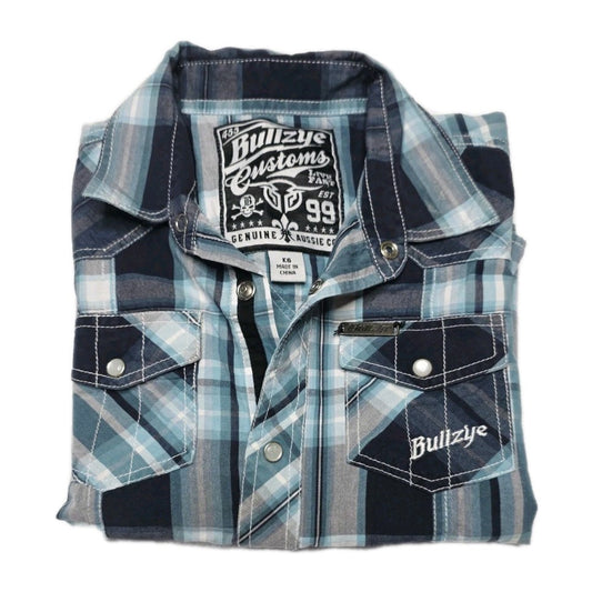 Bullzye Short Sleeve Western Shirt Boys Size 6