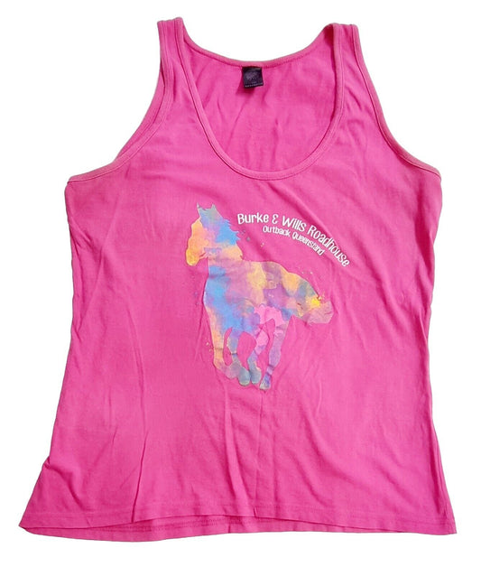 Burke & Wills Roadhouse Outback Queensland Singlet Ladies Size 16