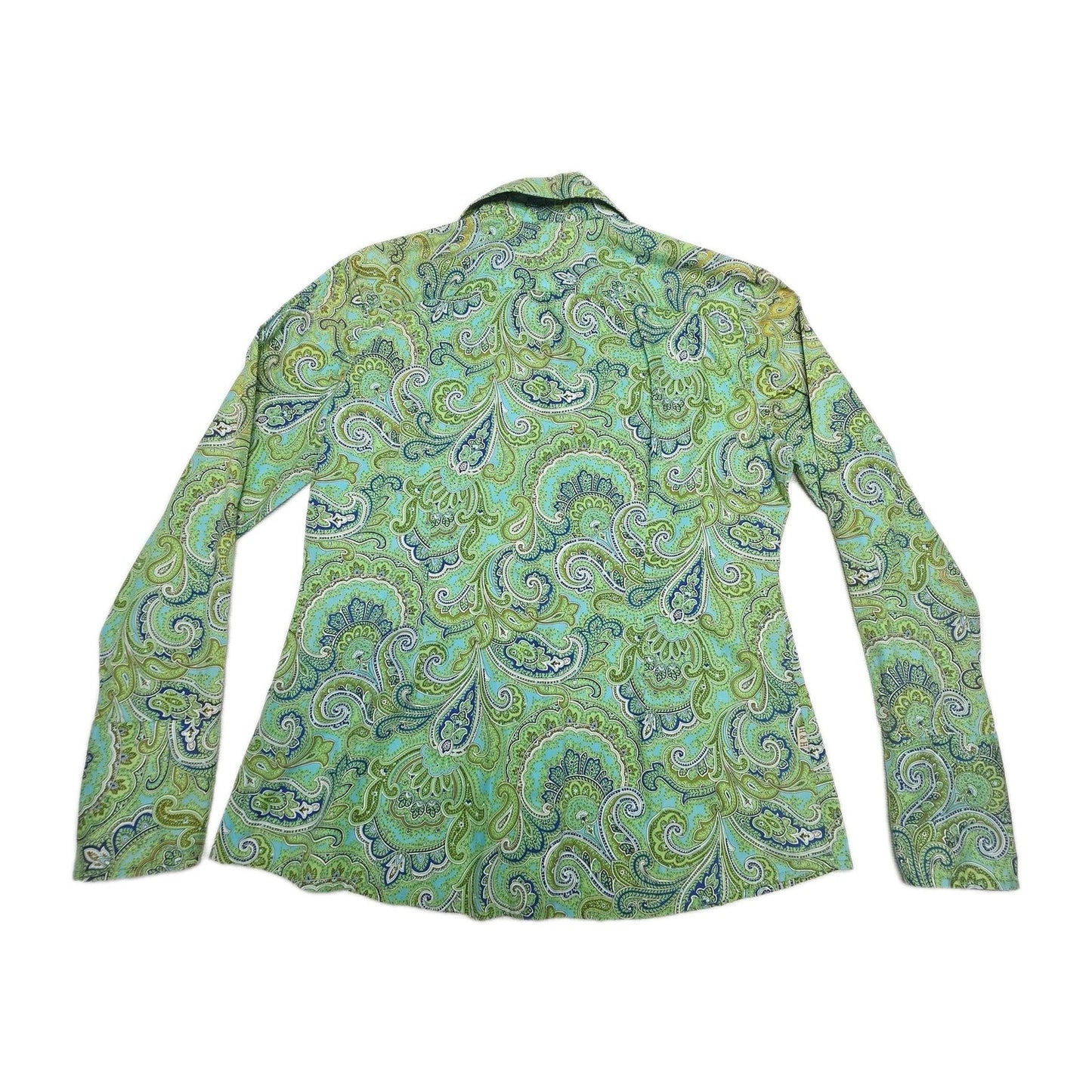 Hitchley & Harrow Shirt Women's 12 Multicoloured Long Sleeve Button Up Paisley