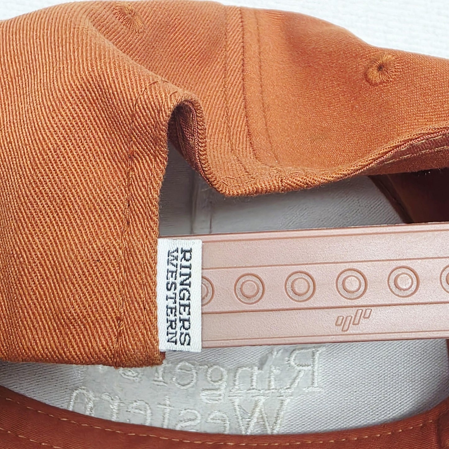 Ringers Western Hat Cap Snap Back Orange Logo Embroidered Women's Twill Western