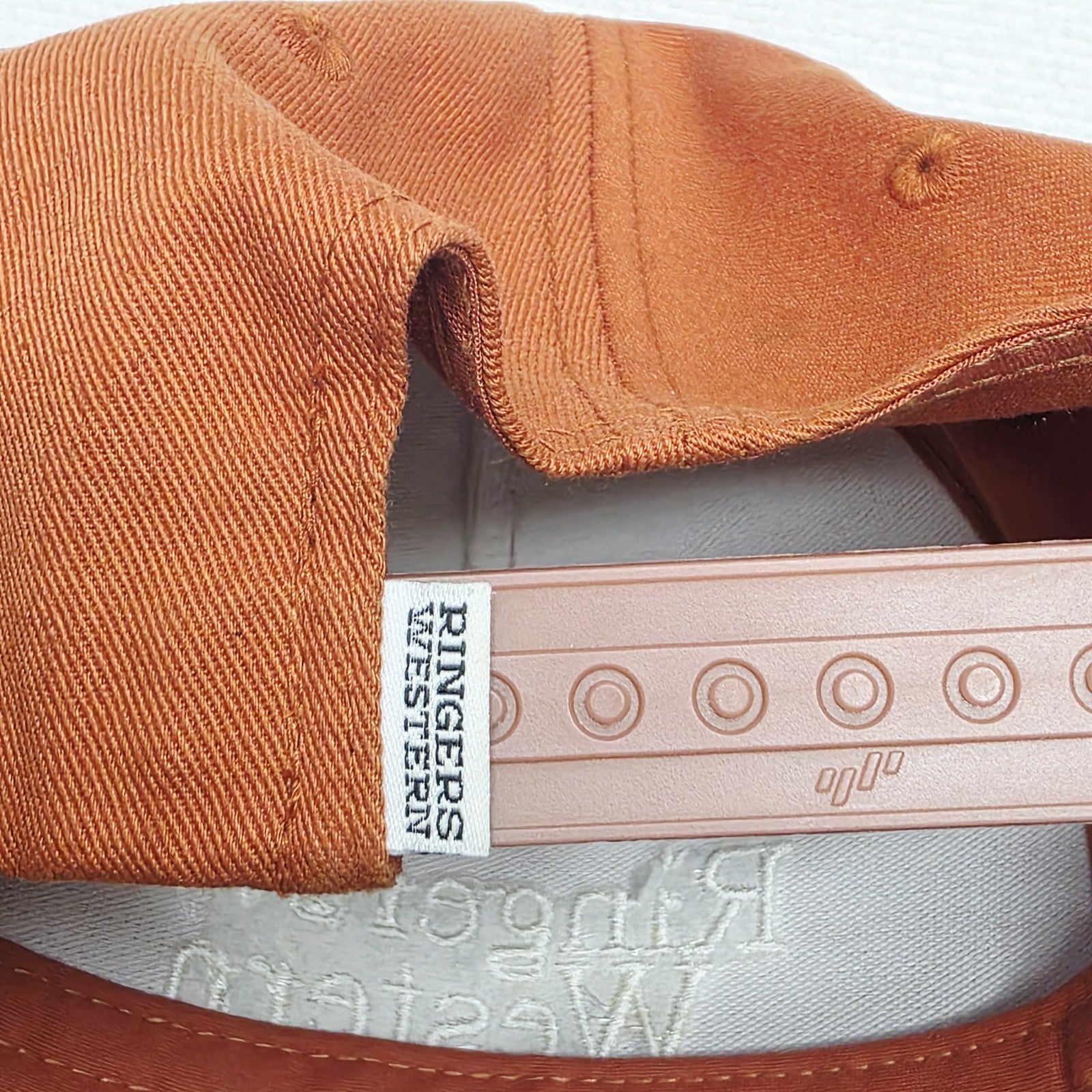 Ringers Western Hat Cap Snap Back Orange Logo Embroidered Women's Twill Western