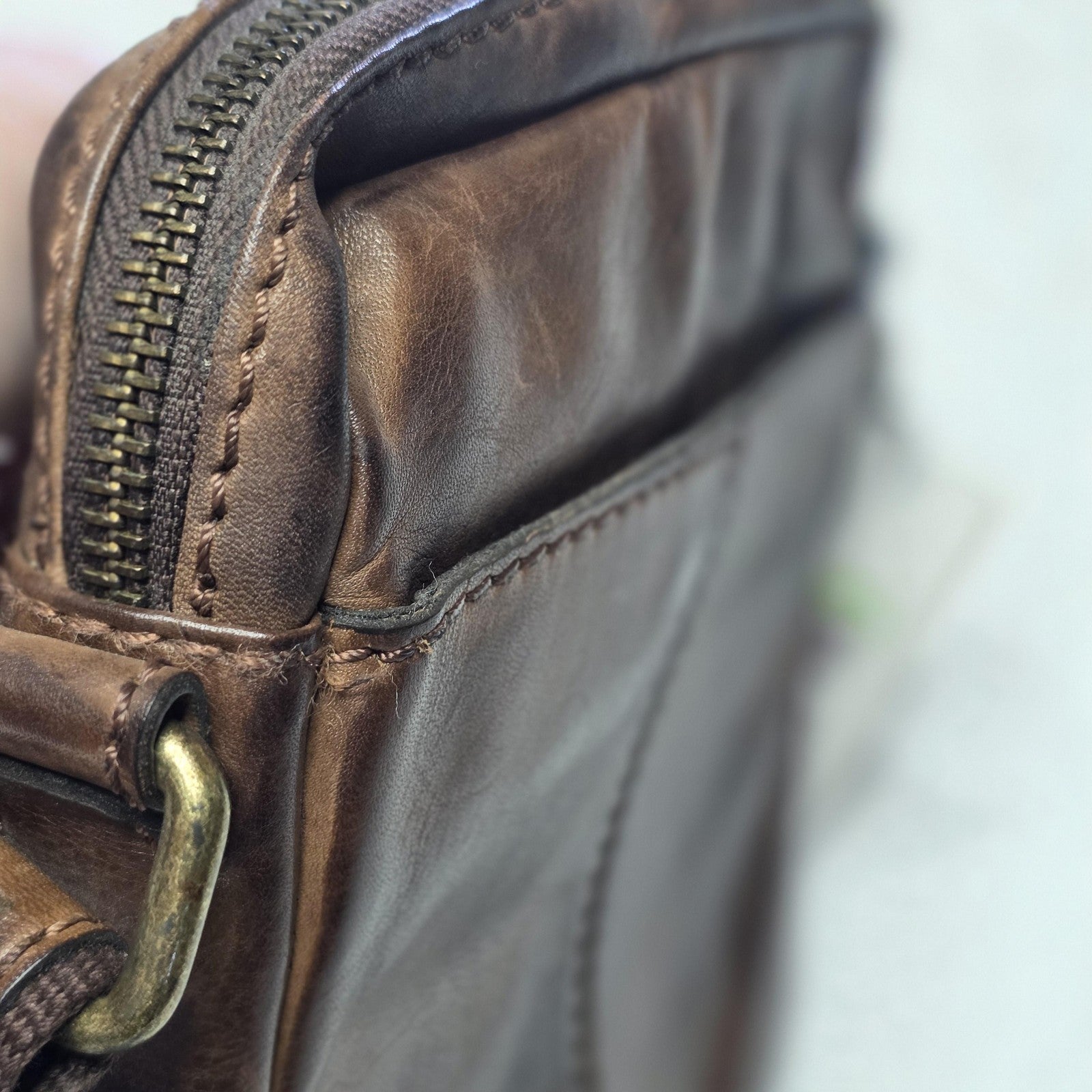 Colorado Crossbody Bag Women's Small Brown Genuine Leather Adjustable Strap