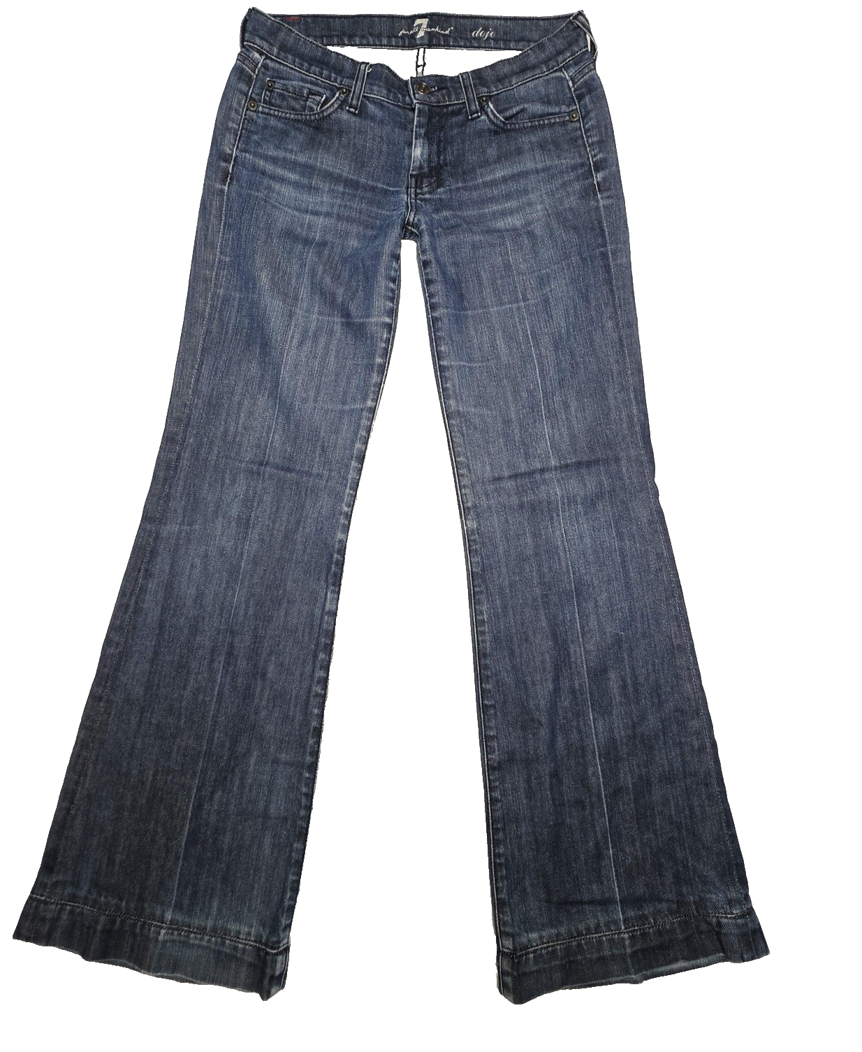 7 For All Mankind Jeans Women's 26 x 30 Blue Dojo Wide Leg Stretch Denim