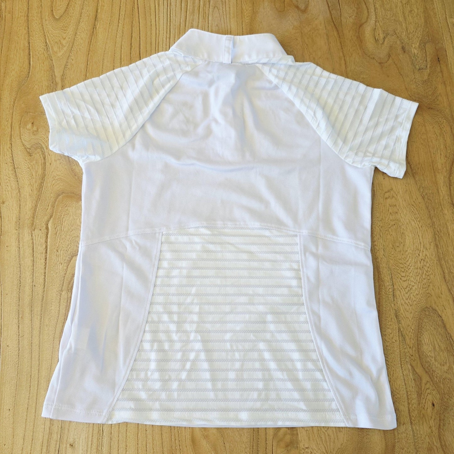 Ariat Polo Girls 12 White Short Sleeve Aptos Vent SS Snap Show Shirt Riding Top