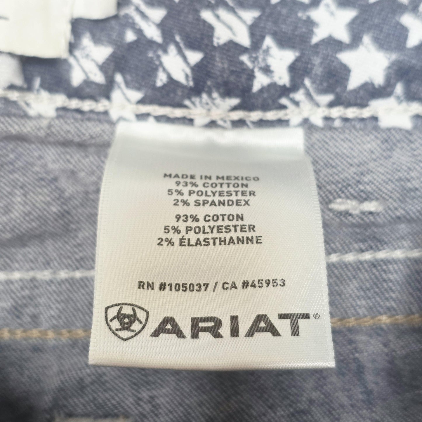 Ariat Jeans Women's 27R Blue Skinny Slim Stretch Denim Embroidered Faye 10027750