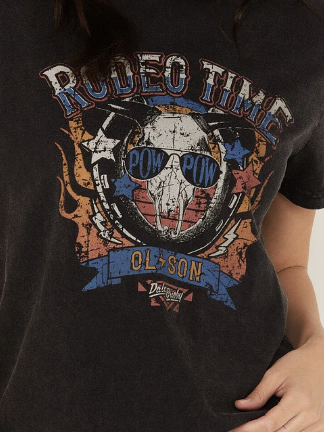 Rock & Roll Denim Women's Short Sleeve Dale Brisby Graphic Tee Size S