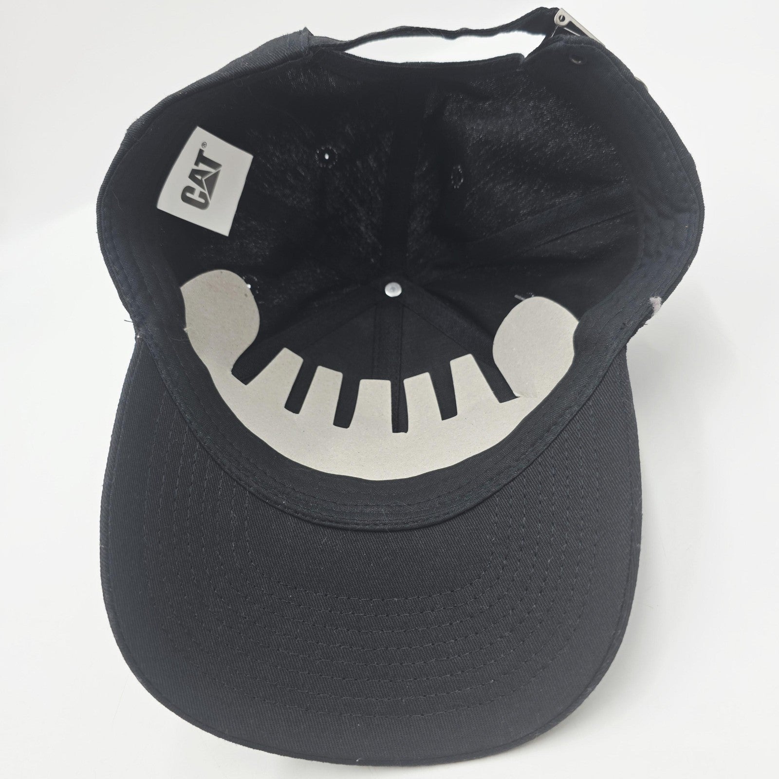 CAT Caterpillar Cap Mens One Size Black Cotton Adjustable Brim Workwear Hat