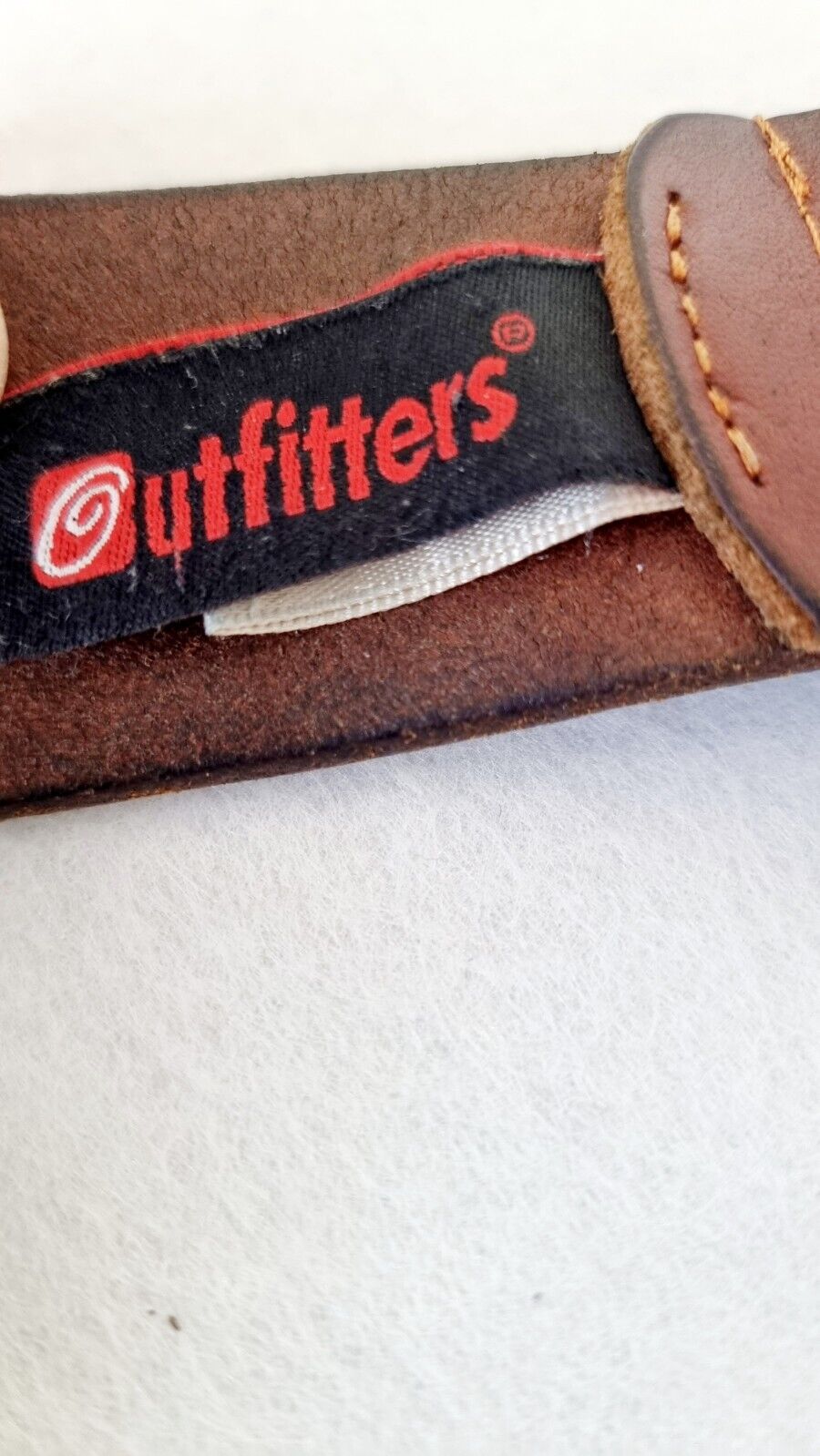 Outfitters OFTR03 Genuine Brown Leather Belt Made In Italy Size Large