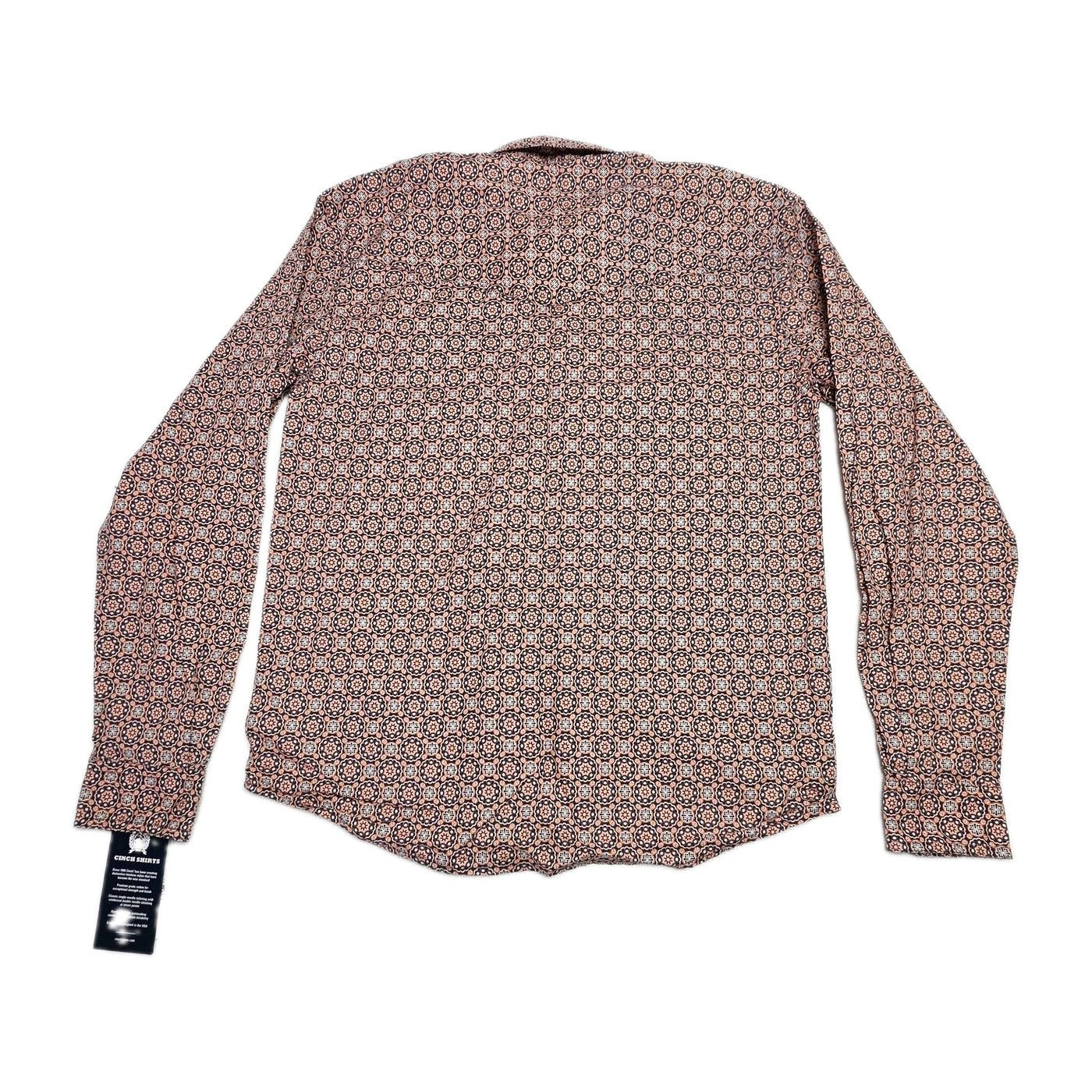 Cinch Shirt Boys XL 14 Multicoloured Long Sleeve Button Up Geometric Western