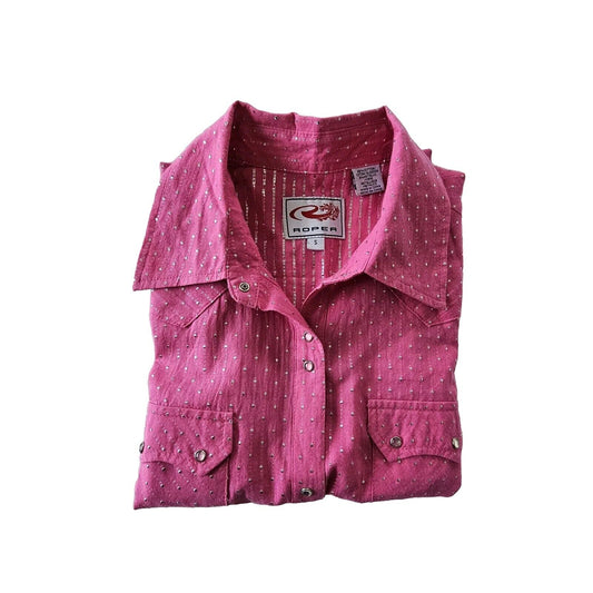 Roper Western Arena 3/4 Sleeve Shirt Ladies Size Small