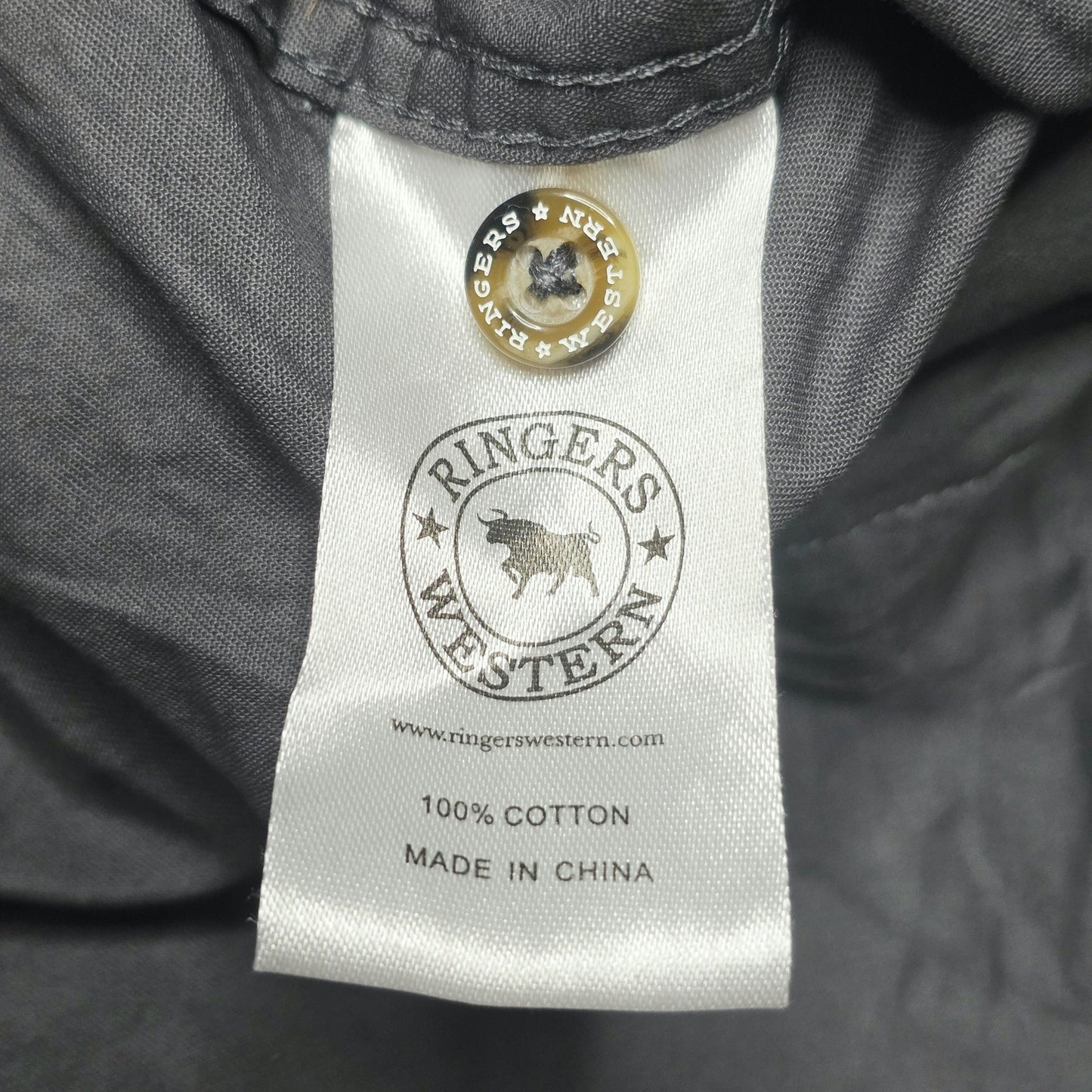 Ringers Western Hawkeye Shirt Mens 4XL Grey Long Sleeve Graphic Logo Cotton