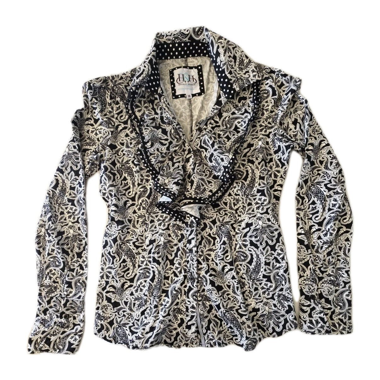 Hitchley & Harrow Western Arena Dress Shirt Ladies Size 14