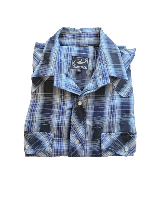 Roper Western Long Sleeve Shirt Men's Size Medium