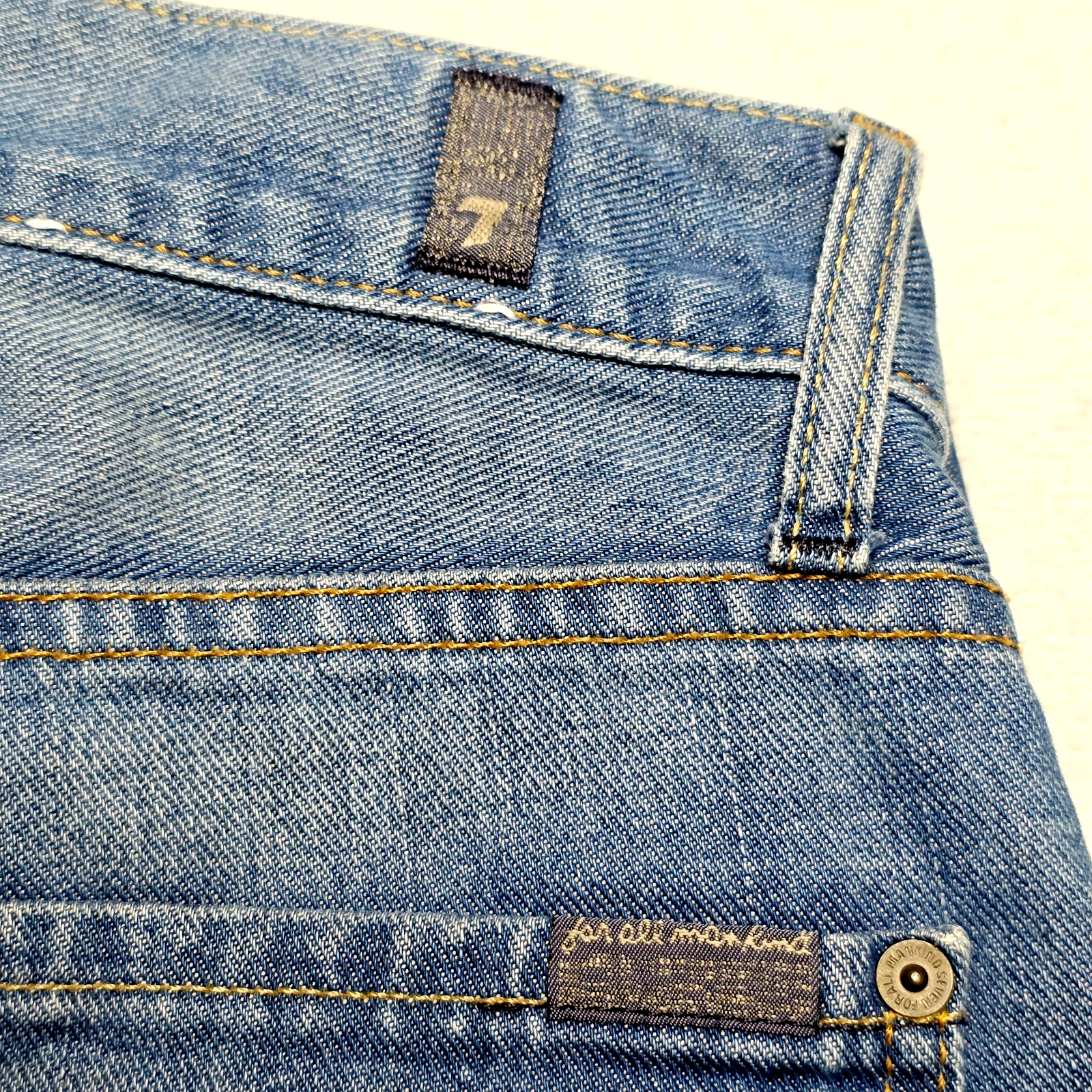 7 For All Mankind Jeans Ladies Size 28 x 34 Blue Slimmy Straight Denim