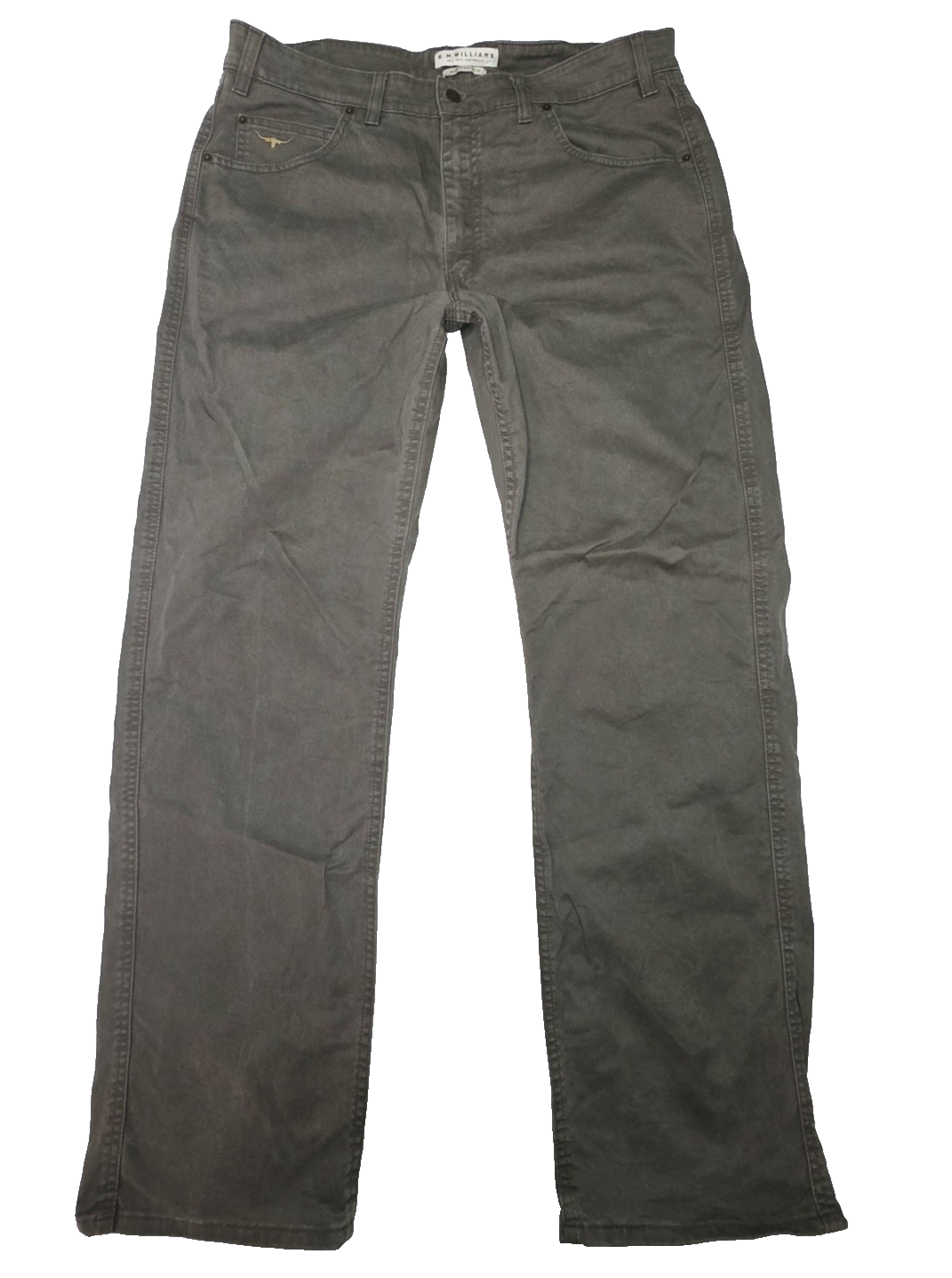 R.M. Williams Jeans Men's 38x32 Brown Straight Regular Stretch Denim TJ781XDSI01