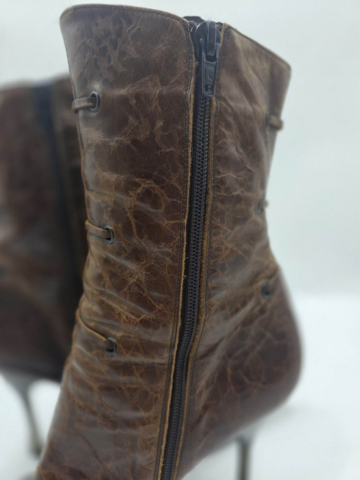 FX FLUXA High Heel Leather Boots Ladies Size 10.5