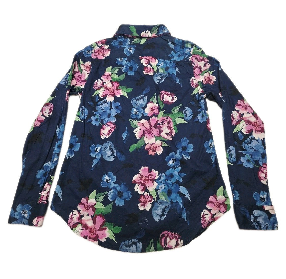 Thomas Cook Shirt Womens 10 Multicolour Floral Cotton Linen Button Up Summer