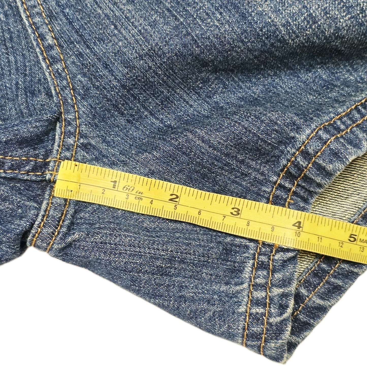 Wrangler Dungaree Shorts Women's 18 Blue Denim Q-Baby No Gap Waistband Casual