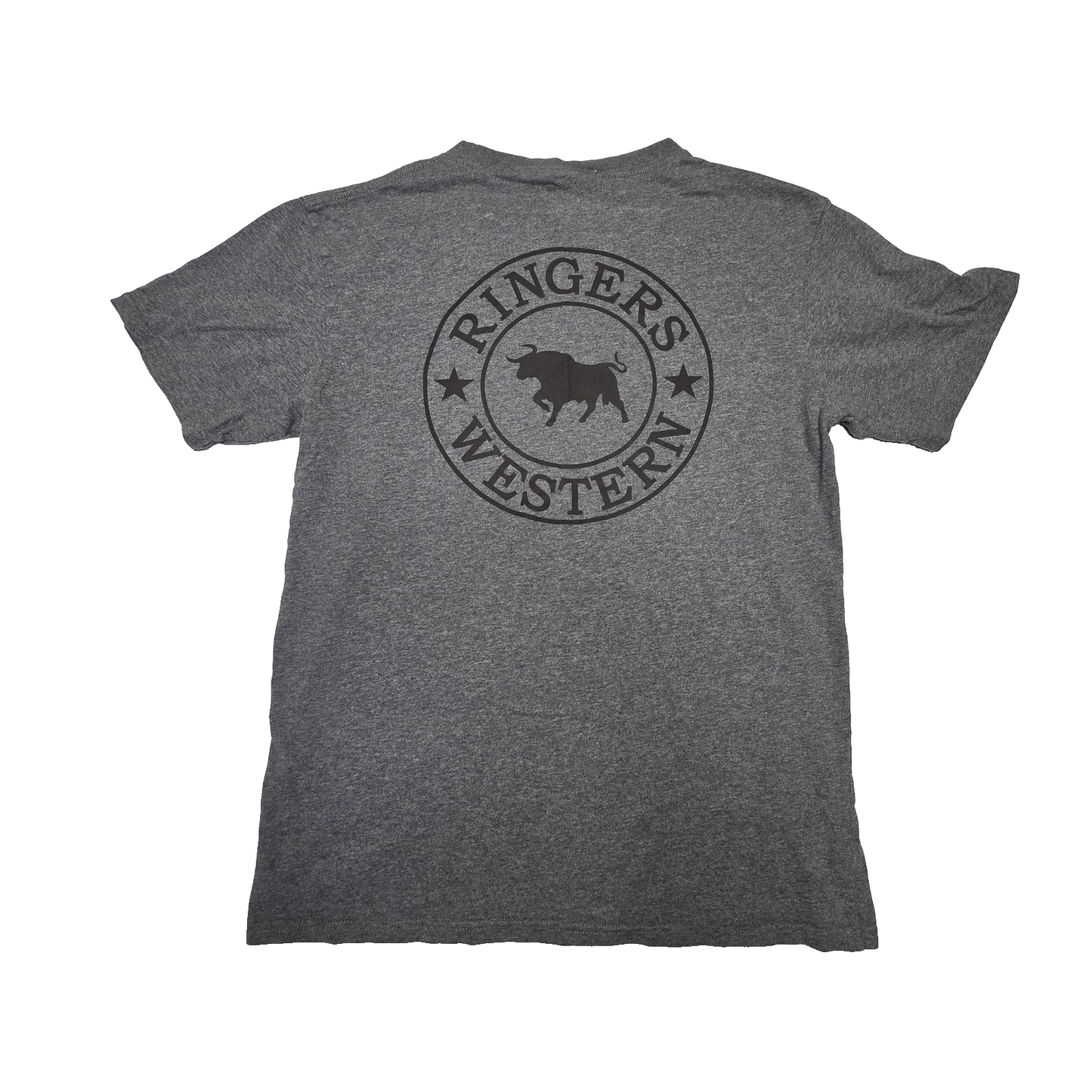 Ringers Western Shirt Men's M Grey Short Sleeve Graphic Logo Cotton Tee