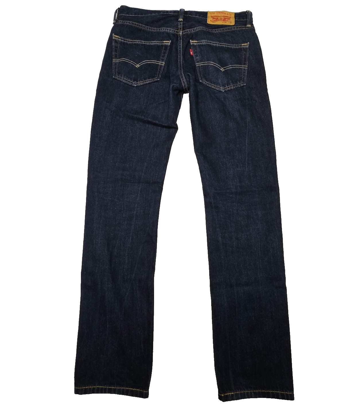 Levis 511 Jeans Mens 31x32 Blue Dark Wash Slim Tapered Denim Zip Fly Logo