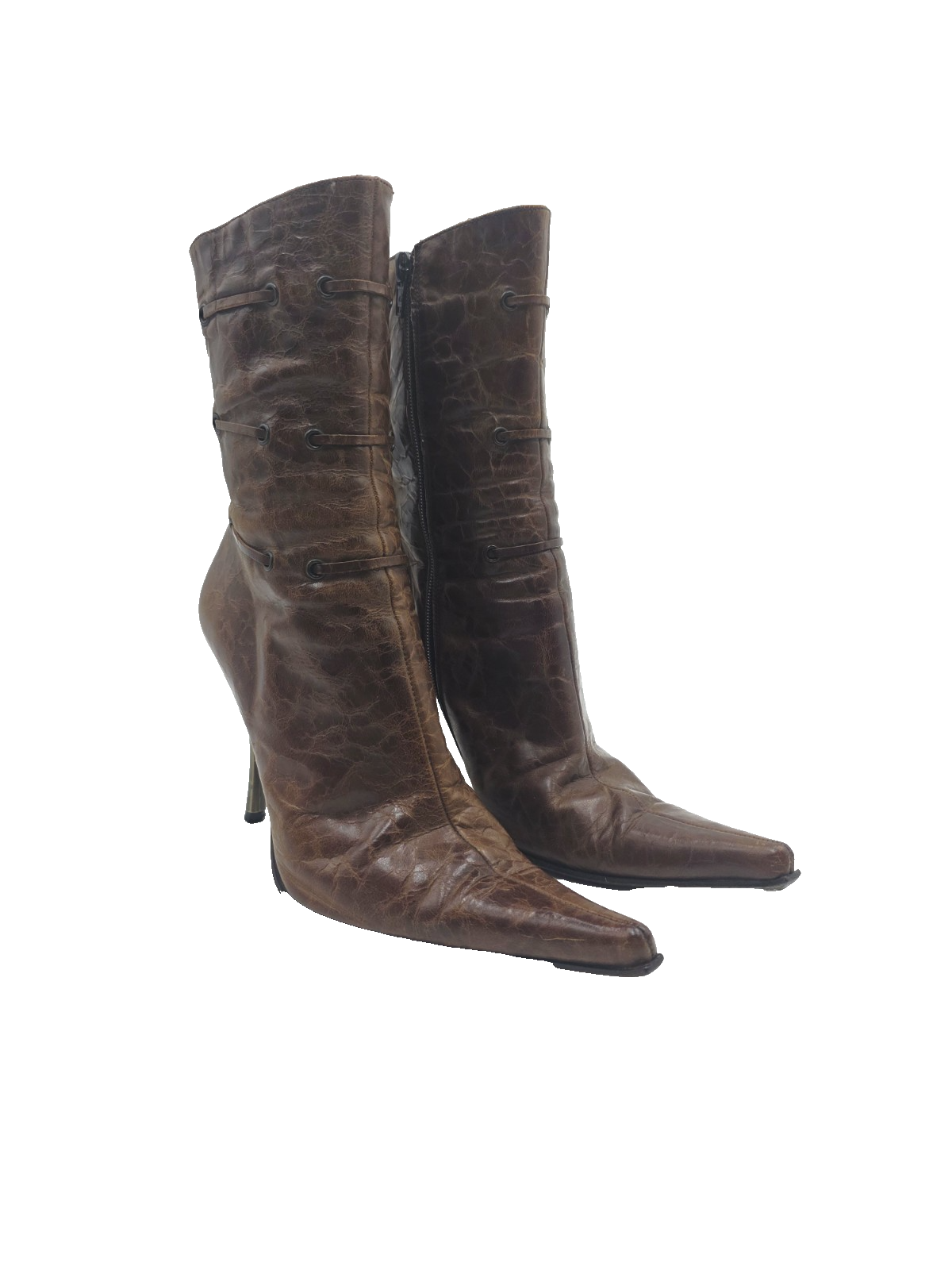 FX FLUXA High Heel Leather Boots Ladies Size 10.5