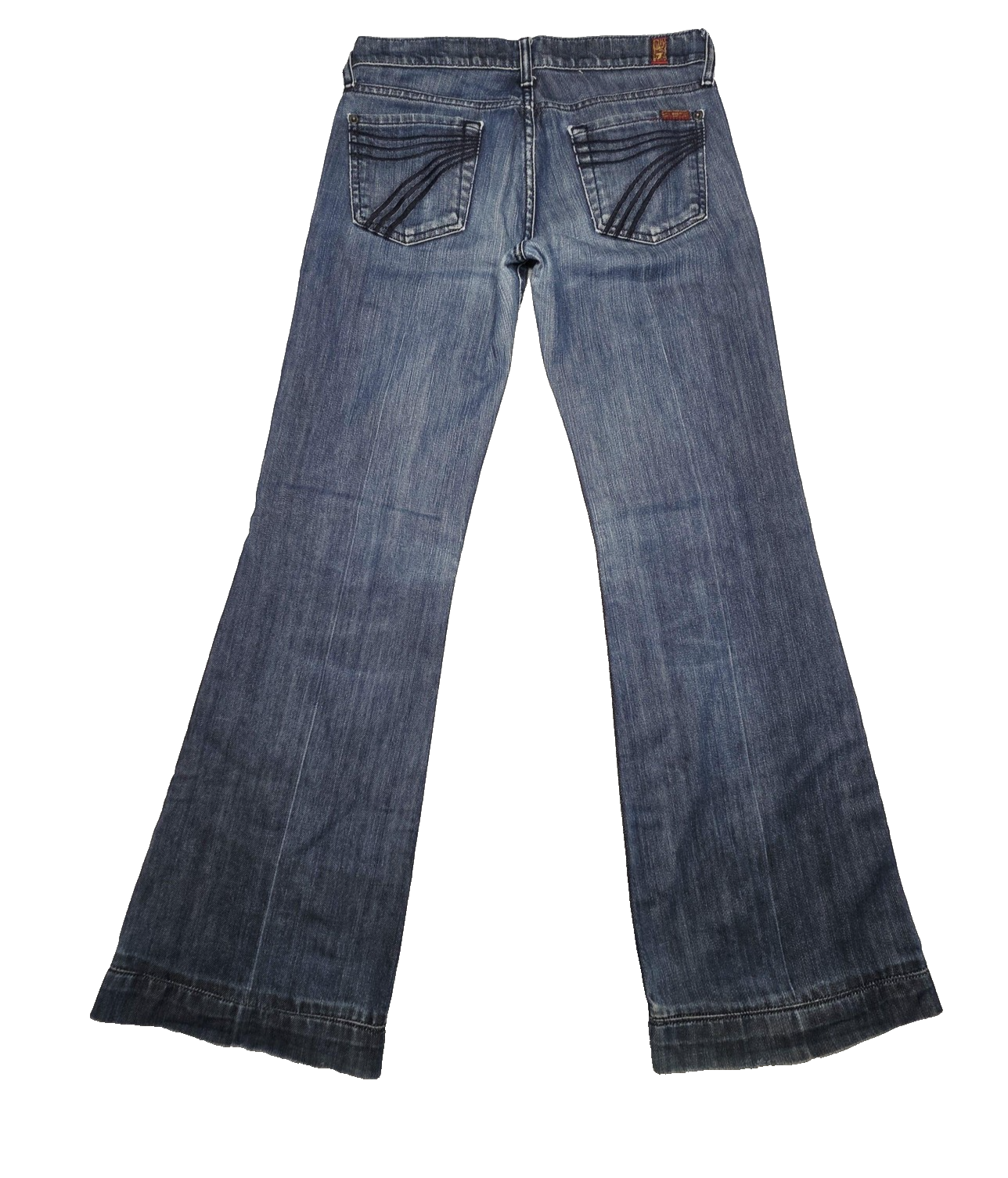 7 For All Mankind Jeans Women's 26 x 30 Blue Dojo Wide Leg Stretch Denim