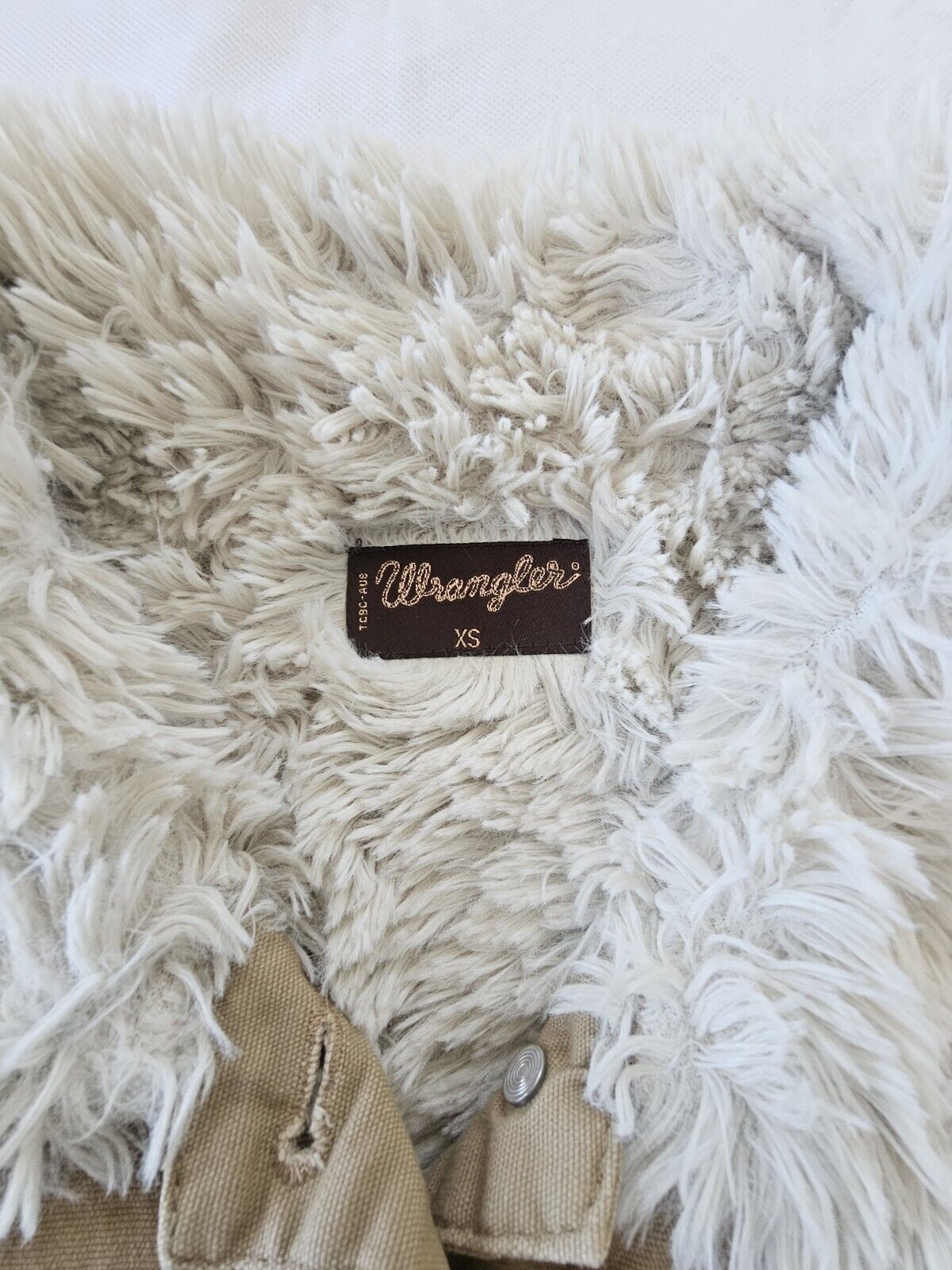 Wrangler Tan Wool Lined Soft Vest Ladies Size XS