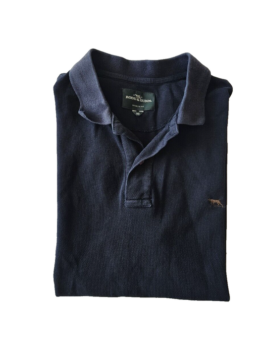 Rodd & Gunn Navy Sport Fit Short Sleeve Polo Shirt Men's Size XS
