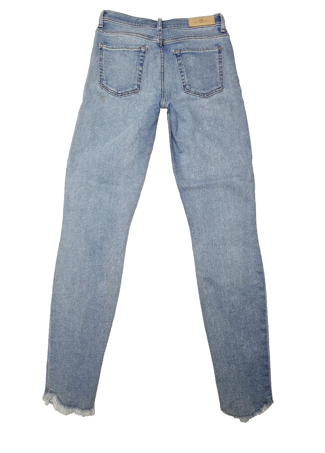7 For All Mankind Jeans Women's 26 Blue The Ankle Skinny Luxe Vintage Raw Hem