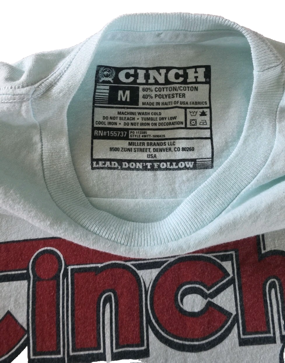 Cinch Western Tee Men's Size M