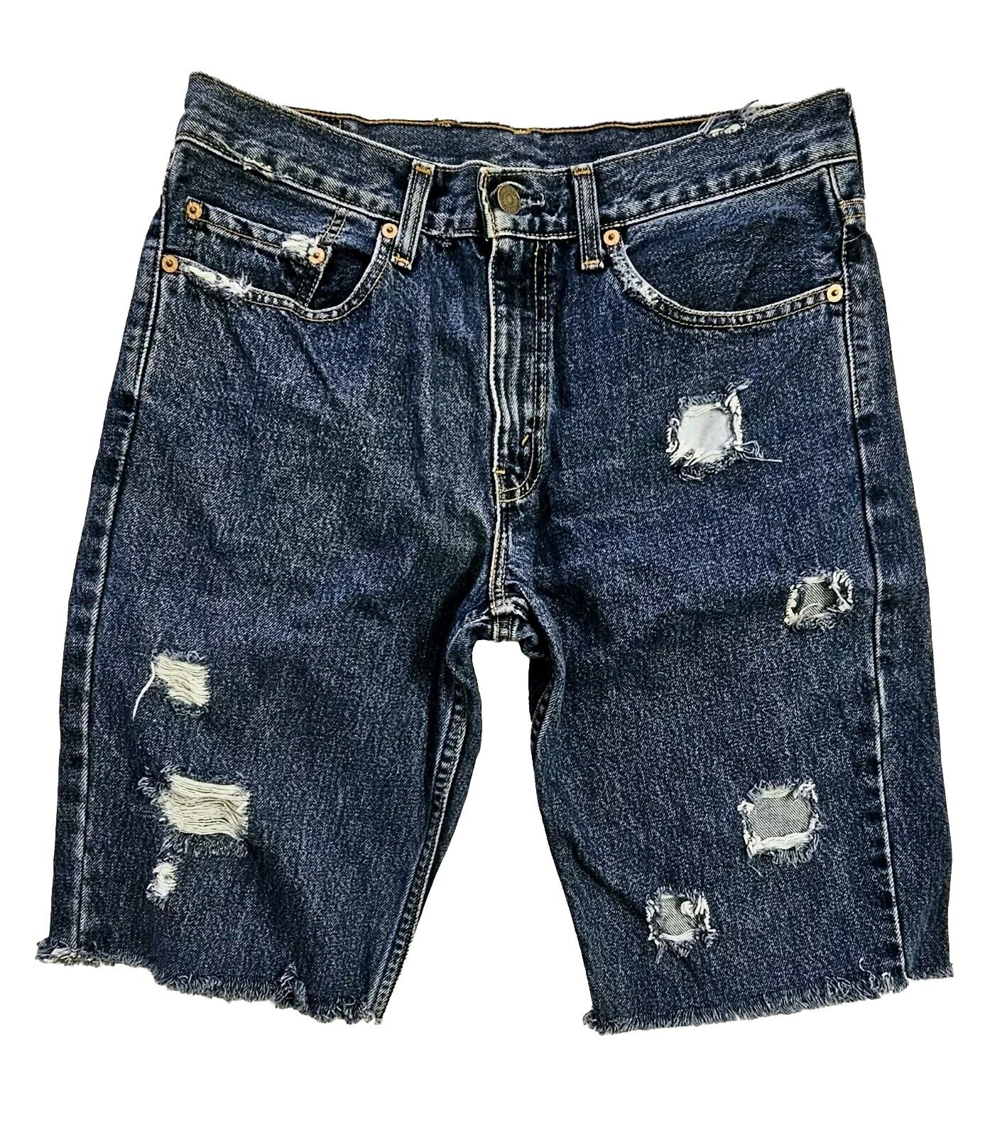 Levi's 553 Cut Off Shorts Midnight Blue Mens Size 30