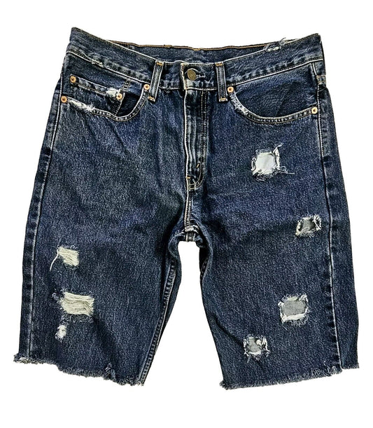 Levi's 553 Cut Off Shorts Midnight Blue Mens Size 30