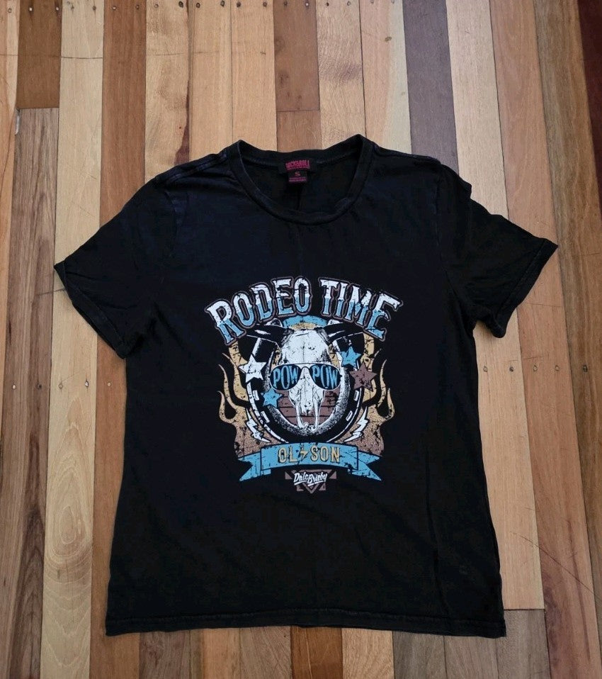 Rock & Roll Denim Women's Short Sleeve Dale Brisby Graphic Tee Size S