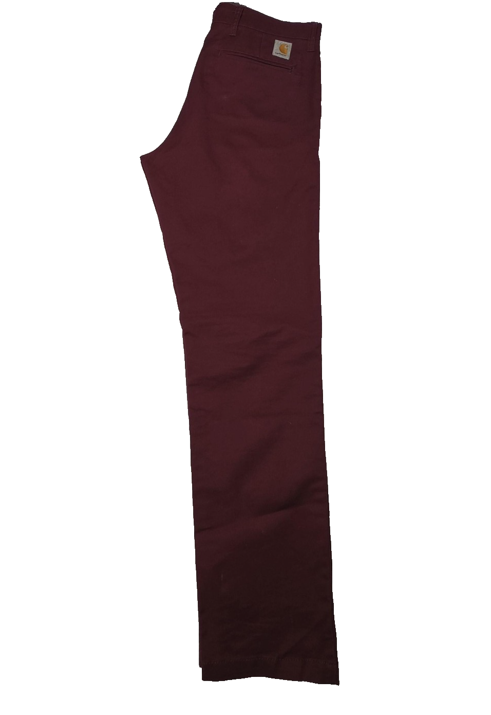 Carhartt Sid Pant Jeans Men's 34x32 Maroon Slim Tapered Stretch Cotton Zip Fly