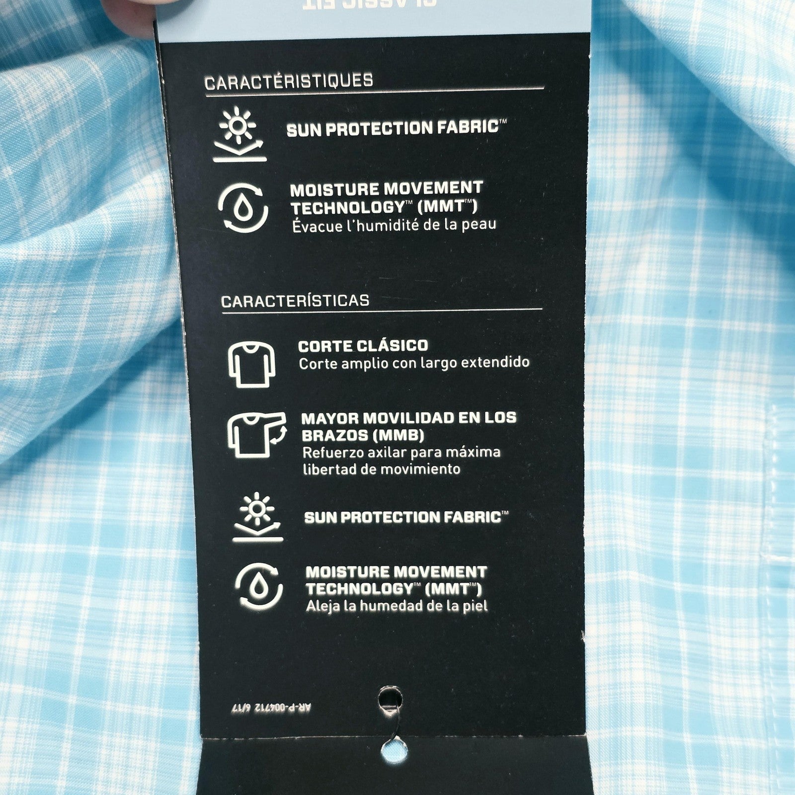 Ariat Pro Series Shirt Mens M Blue Check Short Sleeve Button Up Classic Fit