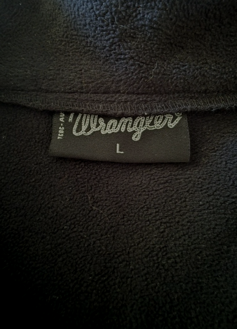 Wrangler Men's Black Full Zip Fleece Vest Size Large
