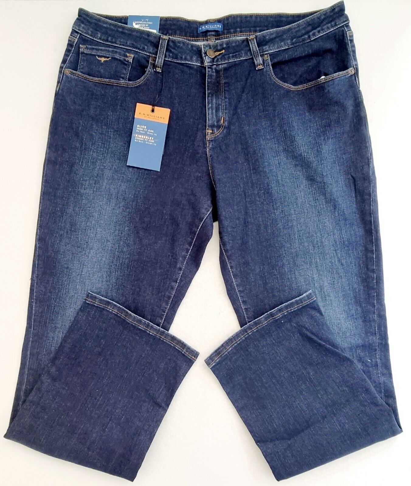 R.M Williams Kimberley Straight Leg Jeans Size 38x32 NEW RRP $159