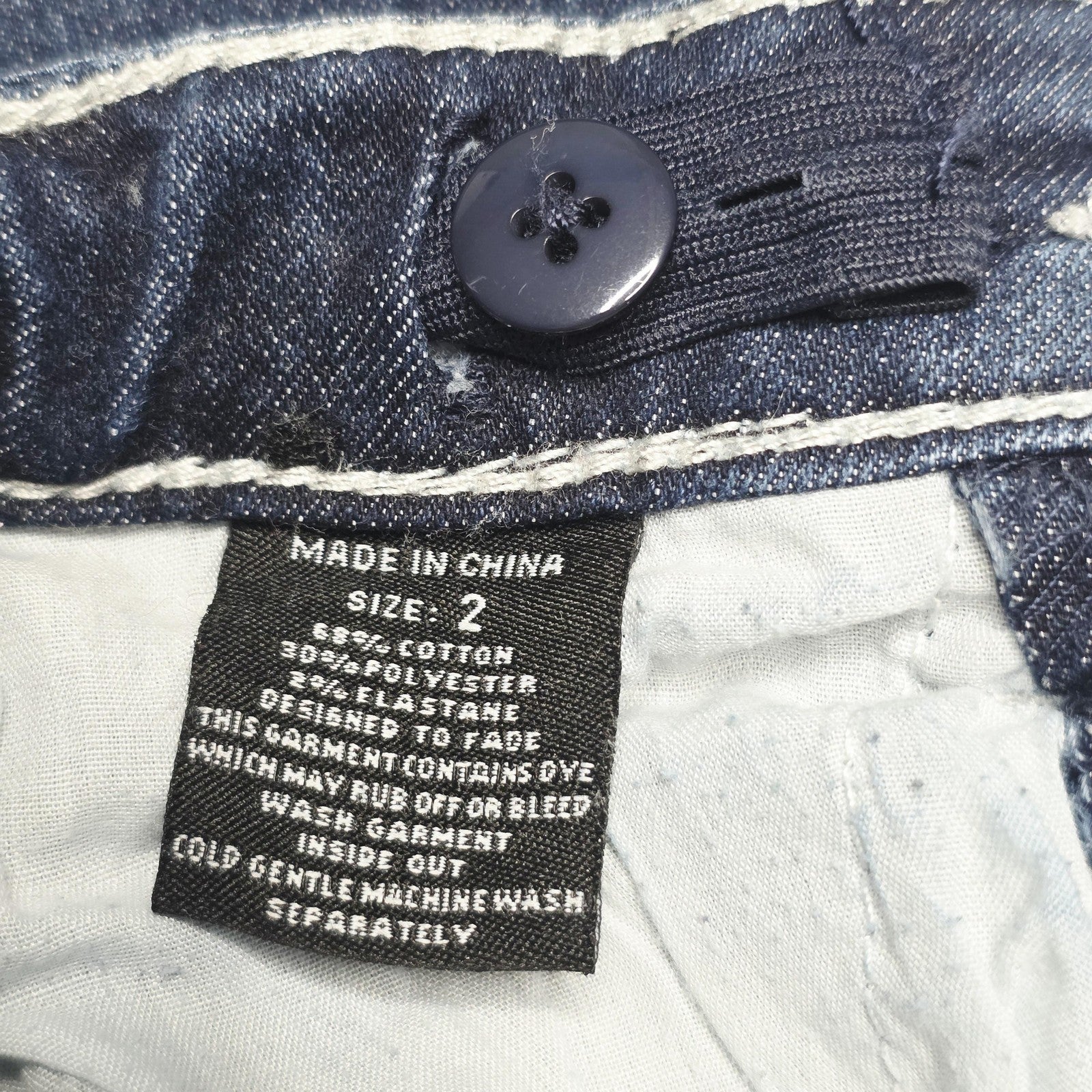 Pure Western Jeans Girls 2 Blue Straight Regular Denim Rhinestone Back Pockets