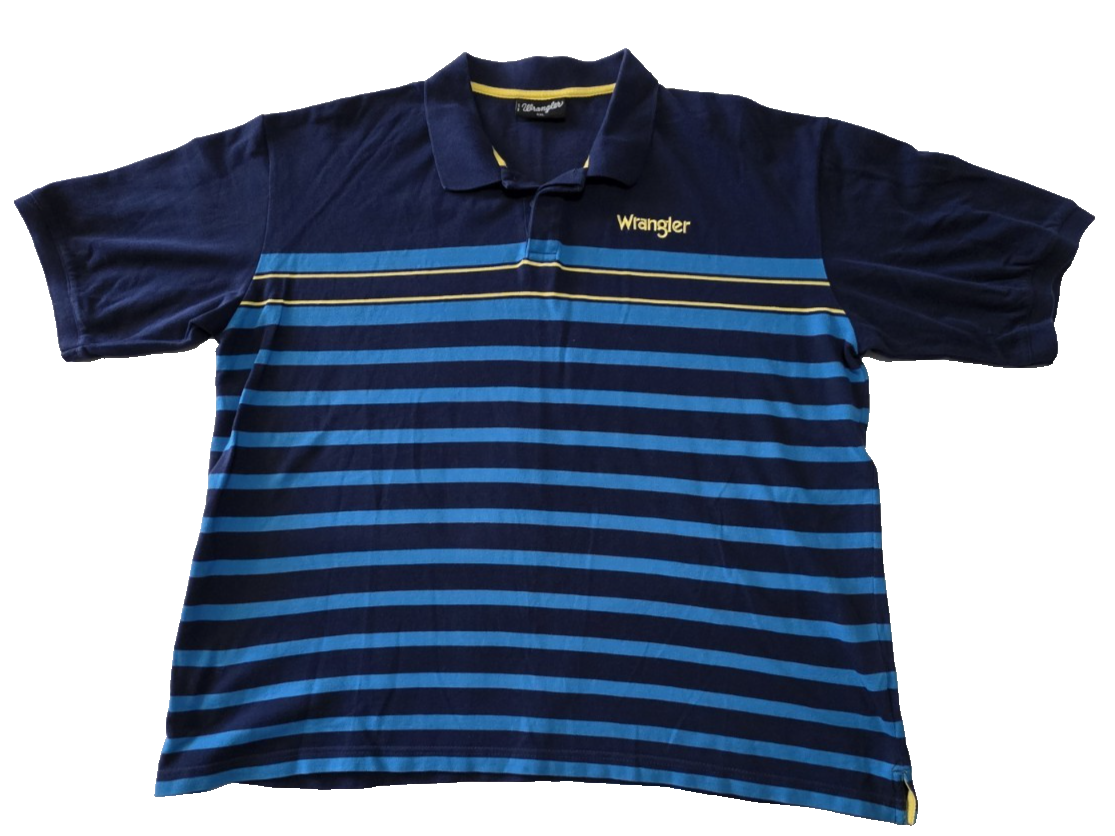 Wrangler Men's Polo Striped Shirt Size 4XL