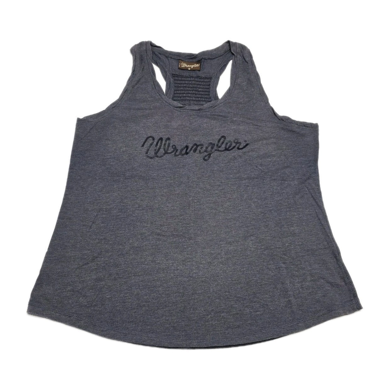 Wrangler Racer Navy Singlet Shirt Ladies Size 18