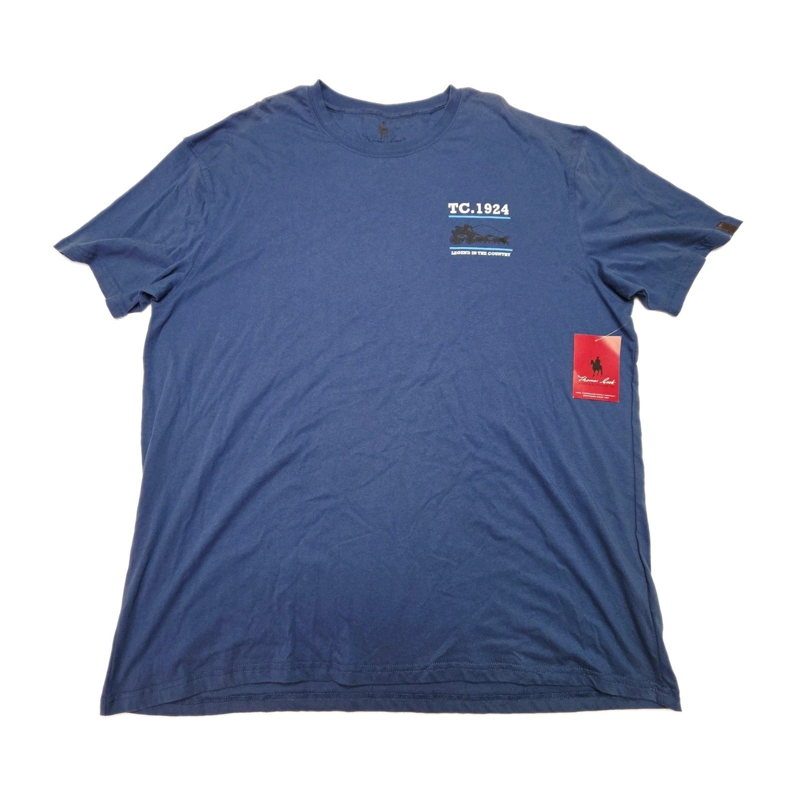 Thomas Cook T-Shirt Men's 3XL Blue TC.1924 Carriage Graphic Cotton Crew Neck